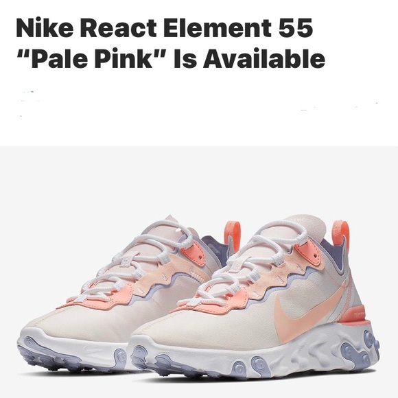 pale pink nike react element 55